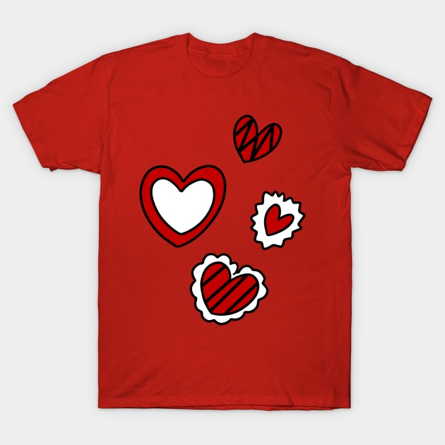 Valentine Hearts T-Shirt by saradaboru